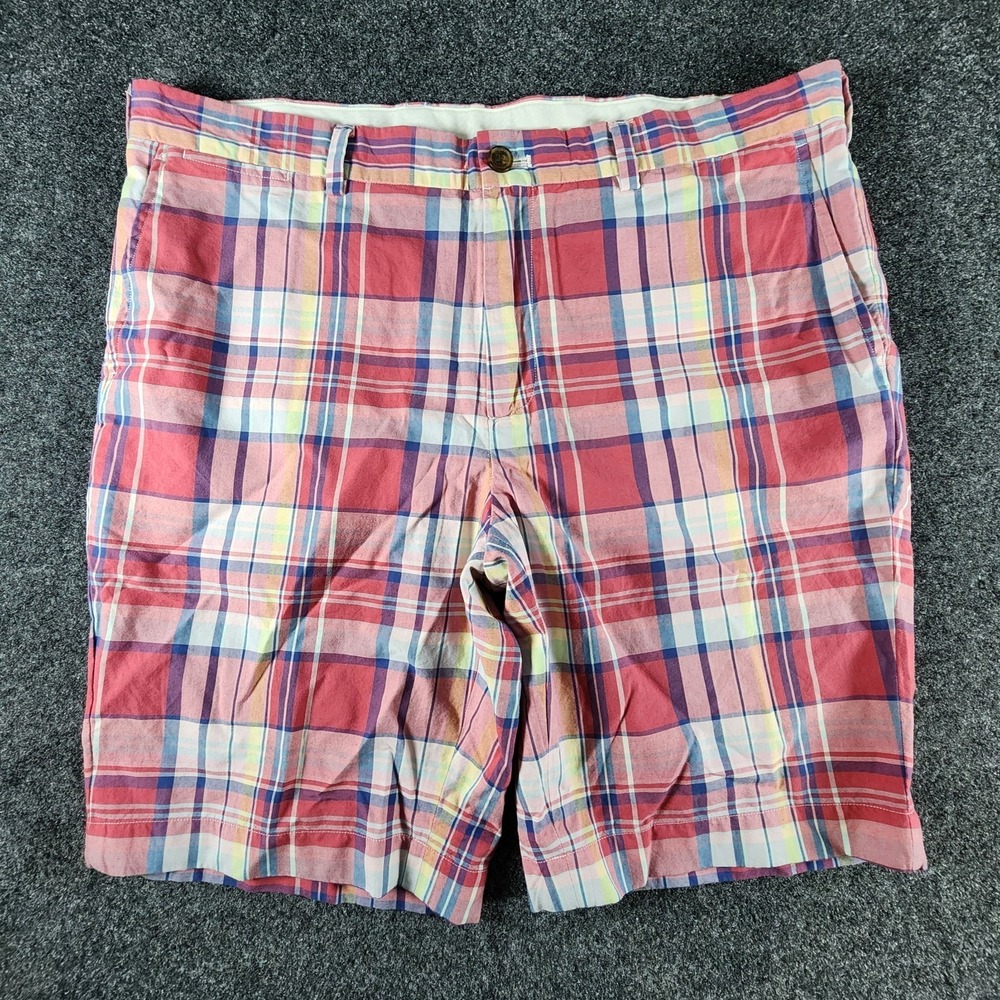 Brooks Brothers Plaid Multicolor Shorts Mens‎ 36 Cotton Casual Preppy Golf EUC